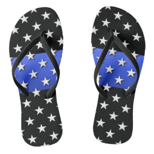 Thin Blue Line Police Stars and Stripes Thongs