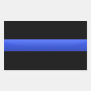 Thin Blue Line Police Supporter Rectangular Sticker