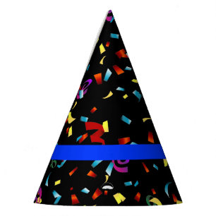 Thin Blue Line Police Themed Party Confetti Hat