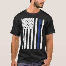 Thin Blue Line Police USA Flag