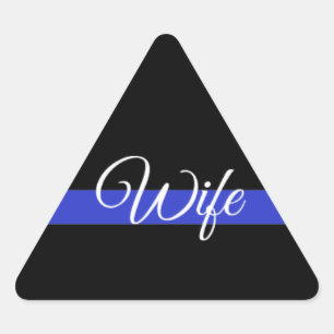 Thin Blue Line: Police Wife Triangle Sticker
