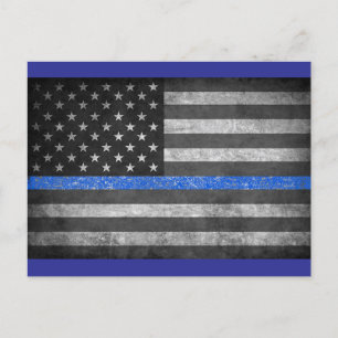 Thin Blue Line  Postcard