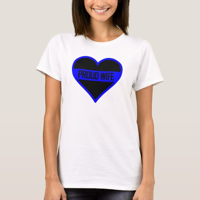 THIN BLUE LINE Proud Wife Law Enforcement Tank (Front)