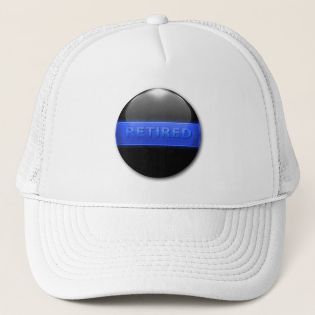 Thin Blue Line - Retired Officer Trucker Hat (Front)