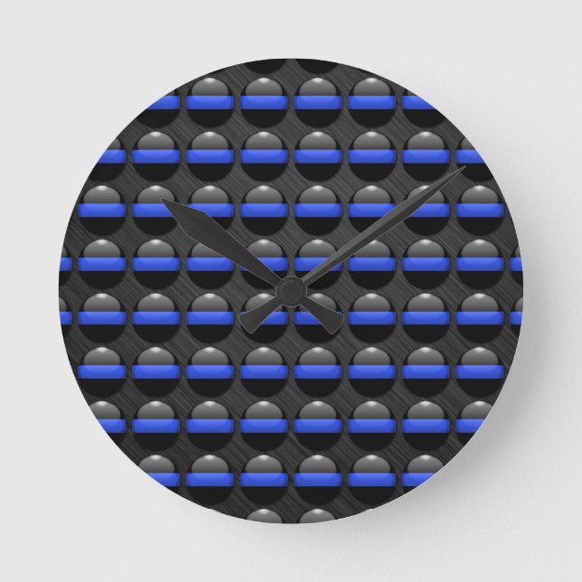 Thin Blue Line Round Clock (Front)