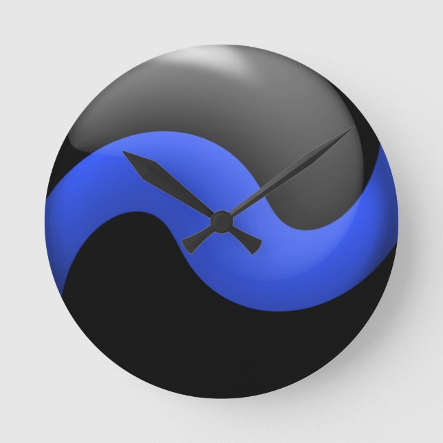 Thin Blue Line Round Clock (Front)