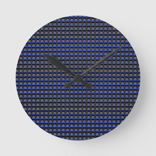 Thin Blue Line Round Clock (Front)