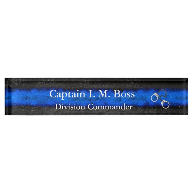 Thin Blue Line - Shackles Desk Nameplate (Front)