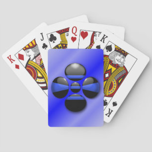 Thin Blue Line Shamrock Button Playing Cards
