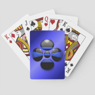 Thin Blue Line Shamrock Button Playing Cards