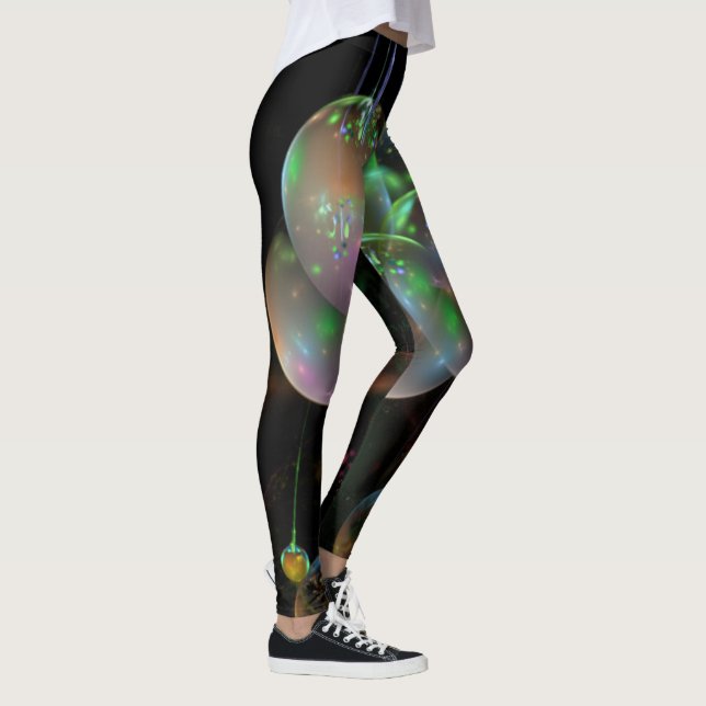Thin Blue Line - Space Bubbles Leggings (Right)