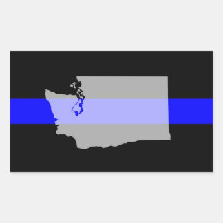 Thin Blue Line Sticker (Set of 4) - WA State