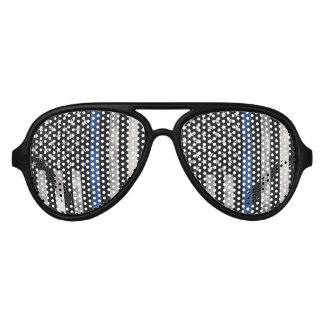 Thin Blue Line Sunglasses, Vertical Flag Aviator Sunglasses