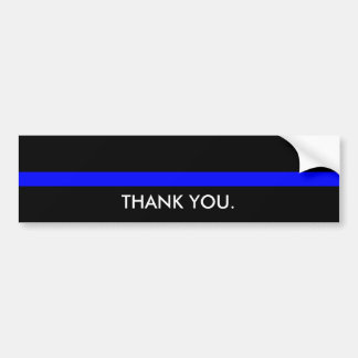 Thin Blue Line - Thank You Bumper Sticker