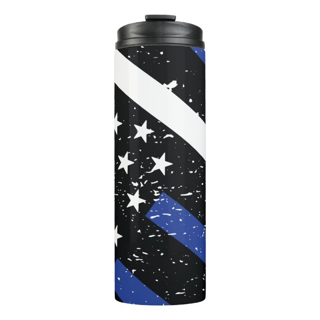 Thin Blue Line Thermal Tumbler (Front)