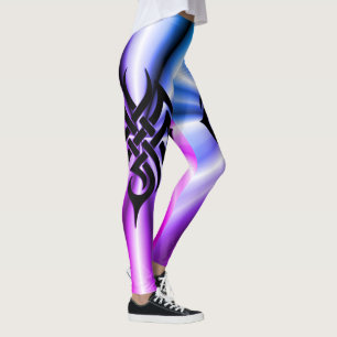 Thin Blue Line - Tribal Starburst Leggings