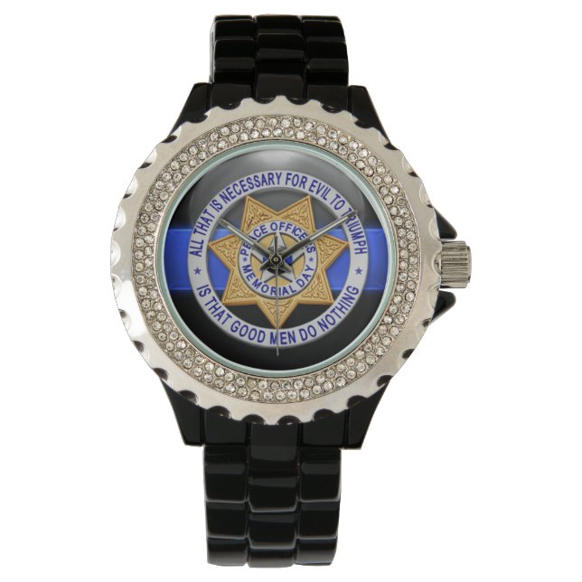 Thin Blue Line - Triumph Over Evil Watch (Front)