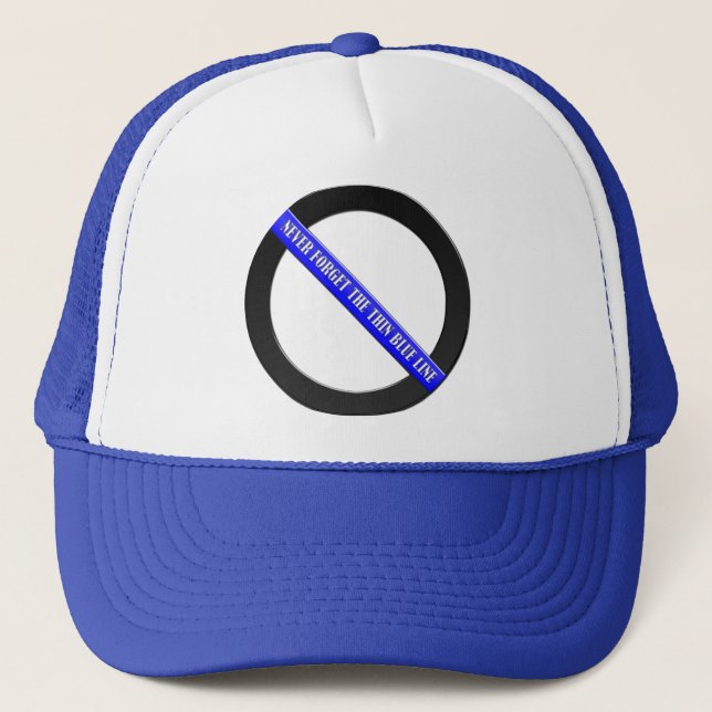Thin Blue Line Trucker Hat (Front)