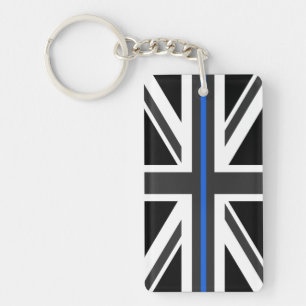 Thin Blue Line UK Flag Key Ring