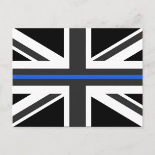 Thin Blue Line UK Flag Postcard