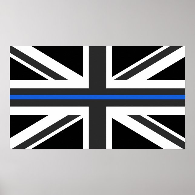 Thin Blue Line UK Flag Poster (Front)