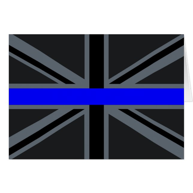 Thin Blue Line Union Jack Decor (Front Horizontal)