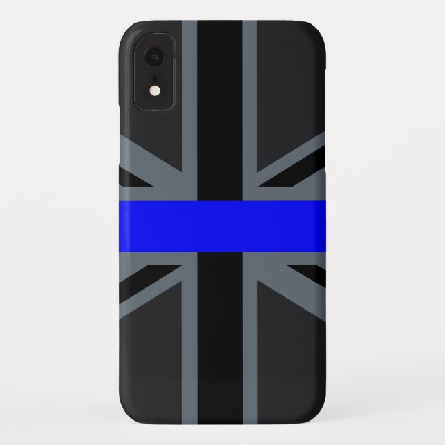 Thin Blue Line Union Jack Decor Case-Mate iPhone Case (Back)
