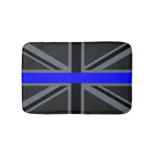 Thin Blue Line Union Jack Design Bath Mat