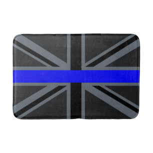 Thin Blue Line Union Jack Design Bath Mat