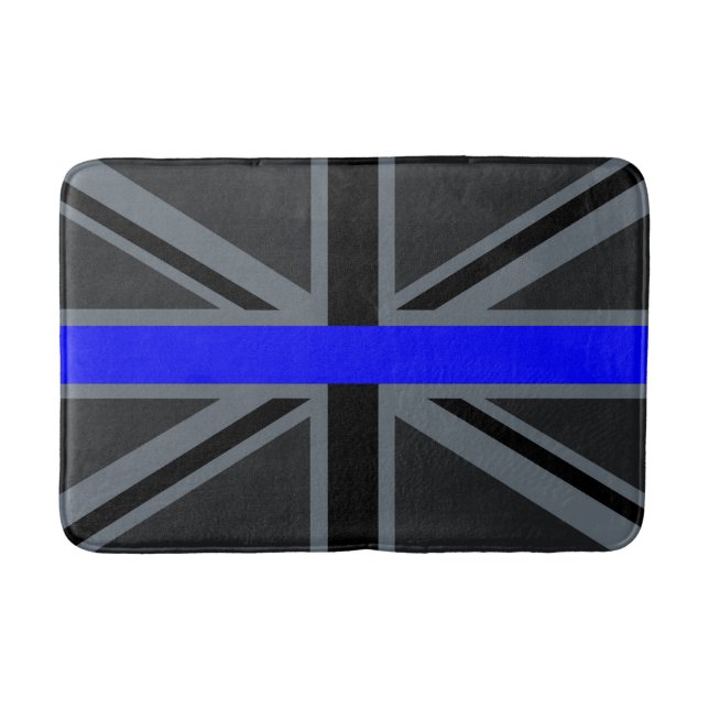 Thin Blue Line Union Jack Design Bath Mat (Front)