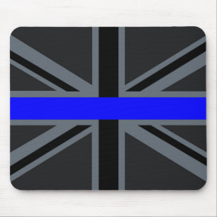 Thin Blue Line Union Jack Graphic Mouse Pad