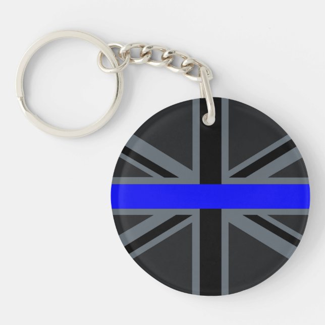 Thin Blue Line Union Jack Key Ring (Front)