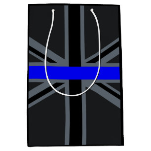 Thin Blue Line Union Jack Medium Gift Bag