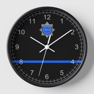 Thin Blue Line Wall Clock