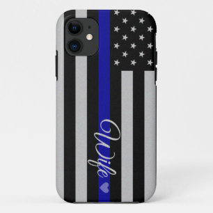 Thin Blue Line Wife Flag iPhone 11 Case