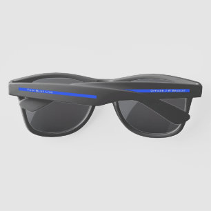 Thin Blue Line with Officer's Name Support Police Sunglasses