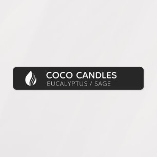 Thin Candle Logo Label