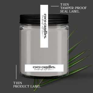 Thin Candle Tamper-Proof Seal Label  