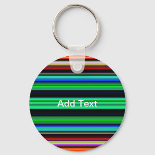 Thin Colourful Stripes - 1 Key Ring