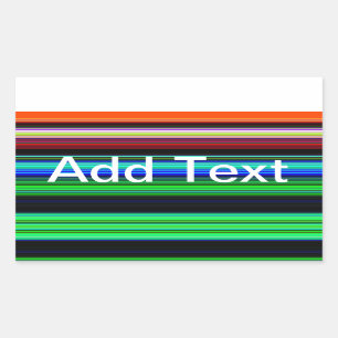 Thin Colourful Stripes - 1 Rectangular Sticker