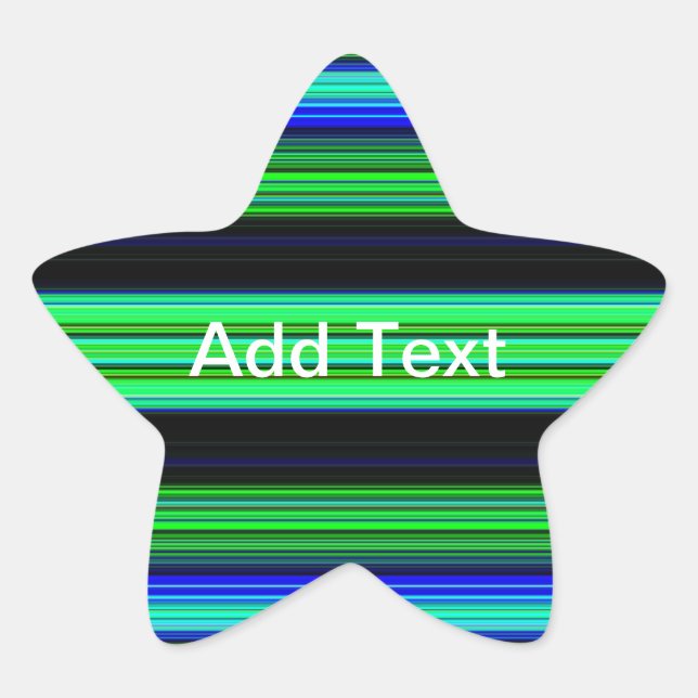 Thin Colourful Stripes - 1 Star Sticker (Front)