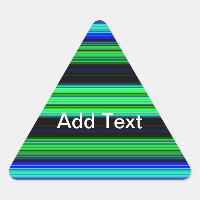 Thin Colourful Stripes - 1 Triangle Sticker (Front)