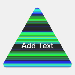 Thin Colourful Stripes - 1 Triangle Sticker