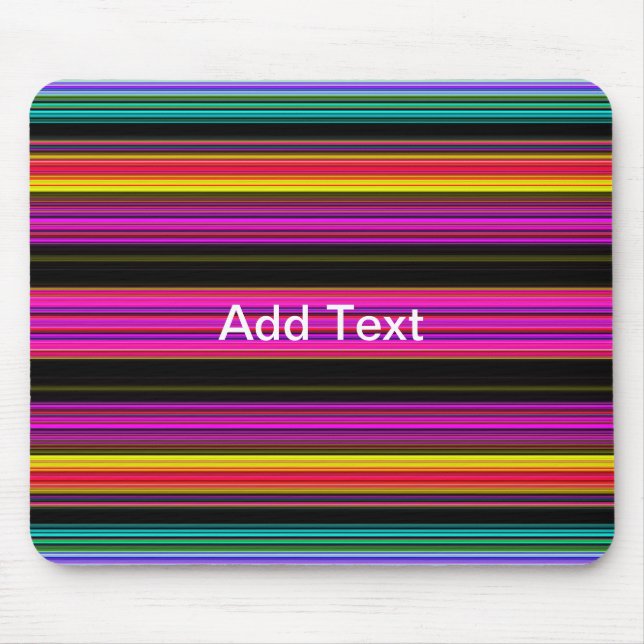 Thin Colourful Stripes - 2 Mouse Pad (Front)