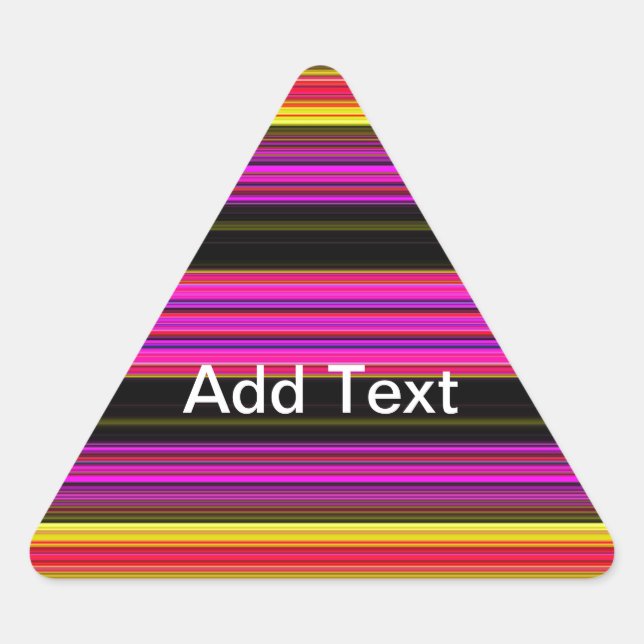 Thin Colourful Stripes - 2 Triangle Sticker (Front)