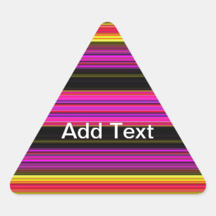 Thin Colourful Stripes - 2 Triangle Sticker