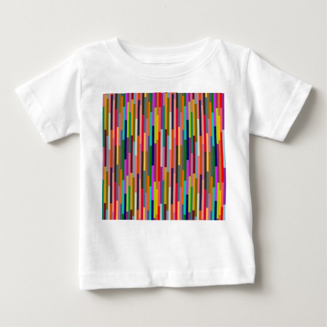 Thin Colourful Stripes  Baby T-Shirt (Front)