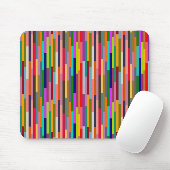 Thin Colourful Stripes  Mouse Pad (With Mouse)