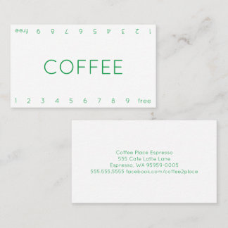 Thin Double Number Loyalty Coffee Punch-Card
