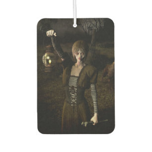 Thin female carrying lamp car air freshener